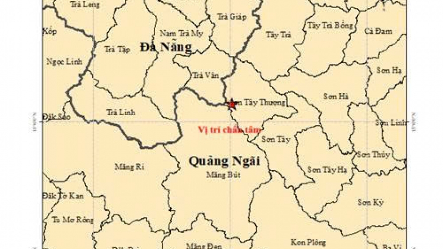 Quảng Ngãi xảy ra 2 trận động đất